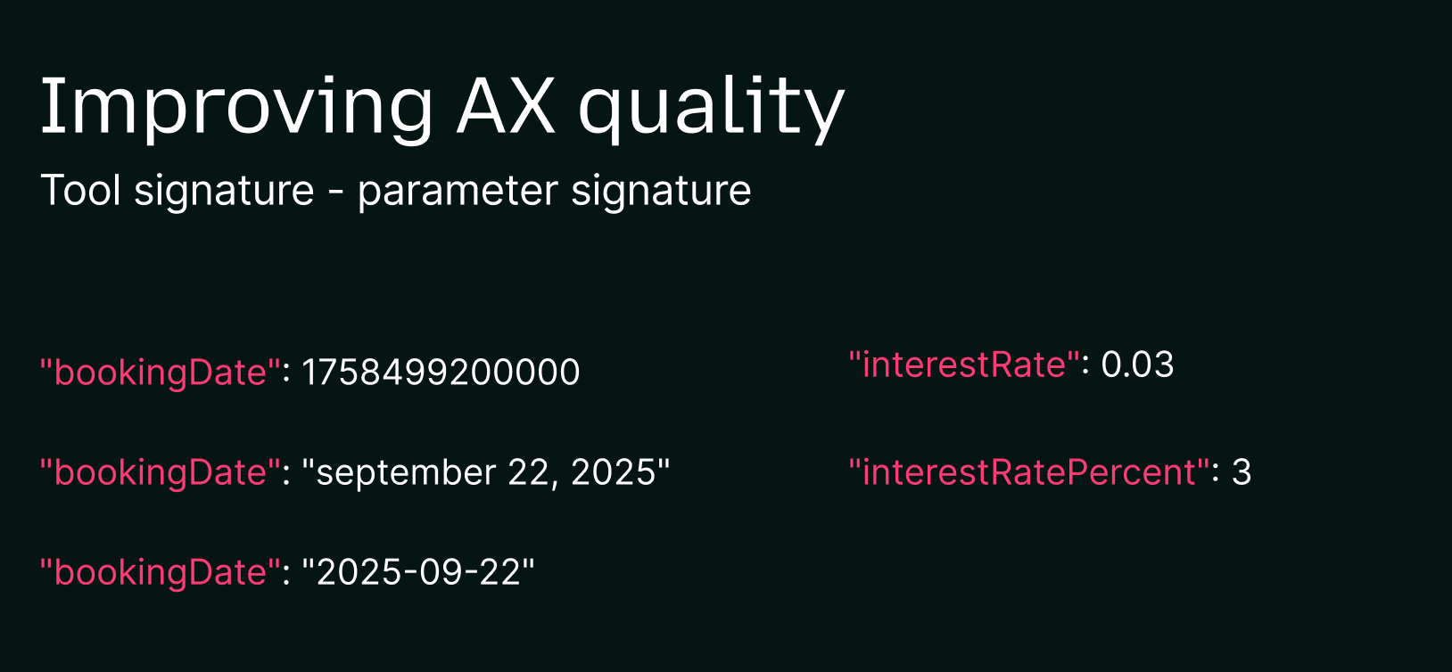 MCP Parameter Format Examples